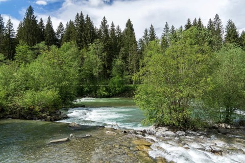 Illersprung, confluence of the Trettach, Breitach and Stillach rivers, between Oberstdorf and Fish,