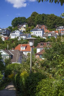 Suellberg with villas in the Treppenviertel, residential building, Blankenese district, Hamburg,