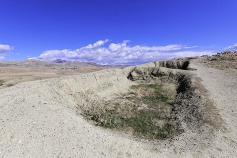 Ruins of the Urartian citadel of Cavustepe, Van, Turkey, Asia
