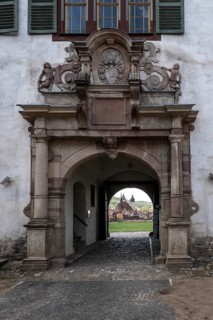Wilhelmsburg Castle, entrance gate, Schmalkalden, Thuringia, Germany, Europe