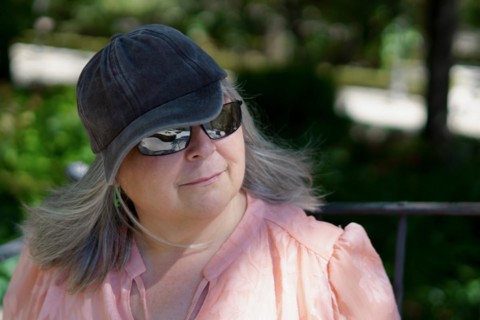 Happy and funny cool old lady with Youthful grandmother with extravagant style, concepts about