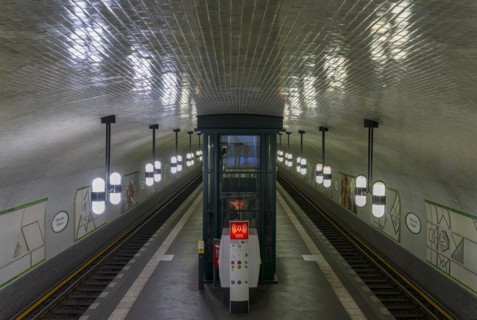 Interior photograph, Maerkisches Museum underground station, Berlin, Germany, Europe