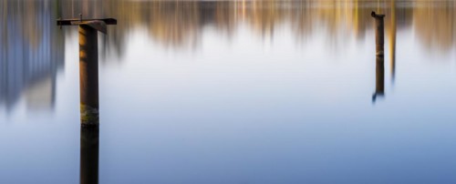 Long exposure at the Havel in Berlin Spandau, Germany, Europe