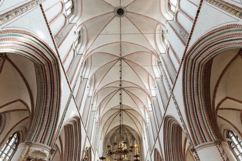 Interior view, St Peter's Church, Buxtehude, Altes Land, Lower Saxony, Germany, Europe