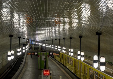 Interior photograph, Maerkisches Museum underground station, Berlin, Germany, Europe