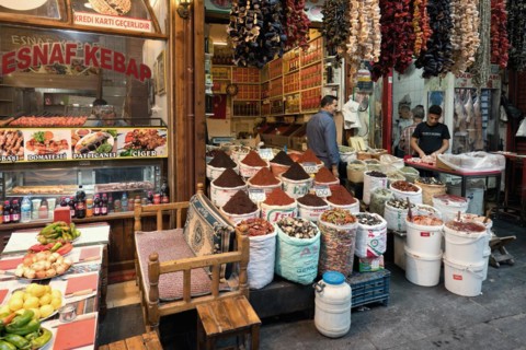 Spice market, Sanliurfa bazaar, Turkey, Asia