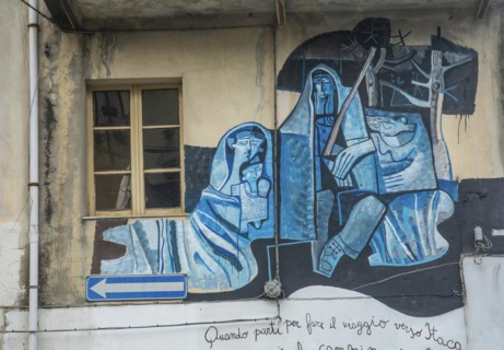 Murals in Orgosolo, Nuoro province, Sardinia, Italy, South Europe, Europe