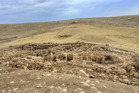 Neolithic archaeological site of Karahan Tepe, Circular stone structure with T Shape pillars,