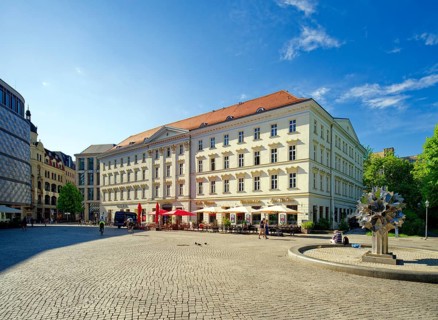 The Haus Grosser Blumenberg on Richard-Wagner-Platz, Leipzig, Saxony, Germany, Europe