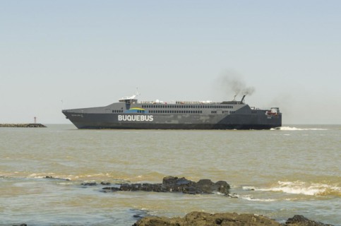 Colonia del Sacramento, Uruguay, 14th 2022: Ferry from Uruguay to Argentina, South America