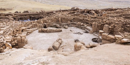 Neolithic archaeological site of Karahan Tepe, Circular stone structure with T Shape pillars,