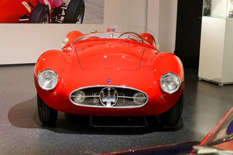 MASERATI A6GCS 53, A red Maserati racing car with a sporty design exhibited in a classic car