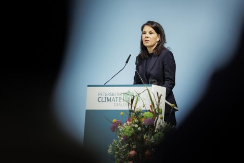 Annalena Baerbock (Buendnis 90/Die Gruenen), Federal Foreign Minister, photographed during the 15th