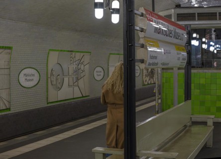 Interior photograph, Maerkisches Museum underground station, Berlin, Germany, Europe