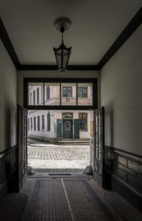 Old house entrance in the Nikolai neighbourhood, Berlin, Germany, Europe