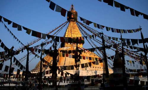 Bodnath stupa, buddhist pilgrimage site, Kathmandu, Nepal, Asia