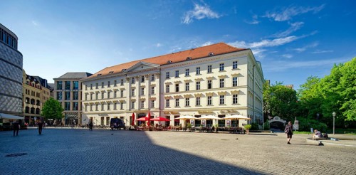 The Haus Grosser Blumenberg on Richard-Wagner-Platz, Leipzig, Saxony, Germany, Europe