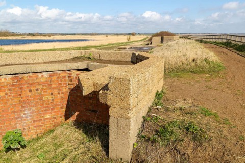 Military building Emergency Coastal Defence Battery at East Lane, Bawdsey, Suffolk, England, UK