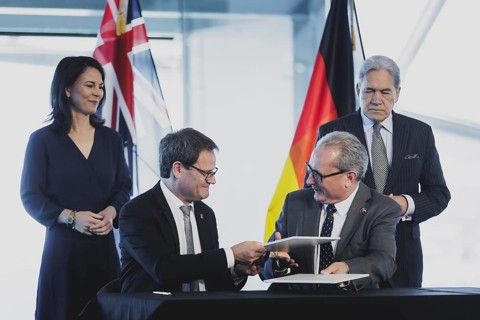 Signing ceremony of a letter of intent to establish a research partnership in the Antarctic between