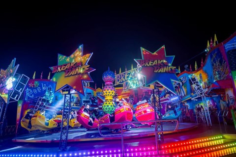 Spring Festival of the Dresden Showmen on the fairgrounds at the Marienbruecke, Dresden, Saxony,