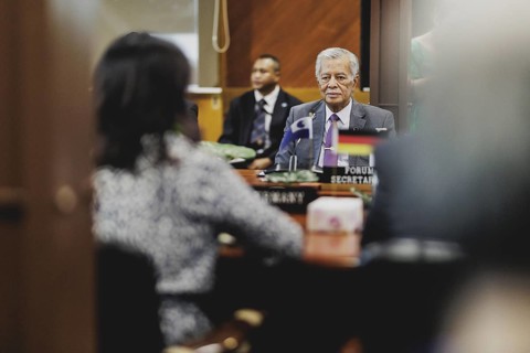 (L-R) Annalena Baerbock (Buendnis 90/Die Gruenen), Federal Foreign Minister, and Henry Puna,