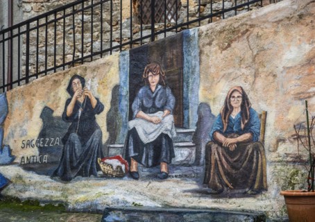 Murals in Orgosolo, Nuoro province, Sardinia, Italy, South Europe, Europe