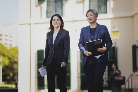 Annalena Baerbock (Alliance 90/The Greens), Federal Foreign Minister, and Penny Wong, Foreign