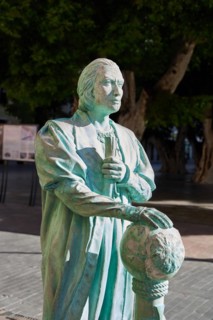 Statue of Christof Columbus, at the Plaza de la Constitucion, San Sebastian de La Gomera, La