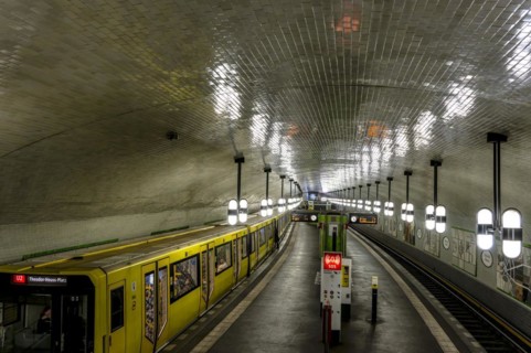 Interior photograph, Maerkisches Museum underground station, Berlin, Germany, Europe