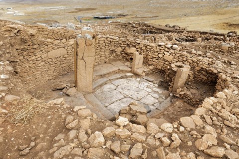 Neolithic archaeological site of Karahan Tepe, Circular stone structure with T Shape pillars,