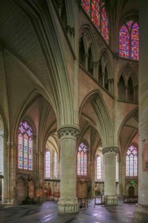 Choir ambulatory, Romanesque-Gothic Saint-Julien du Mans Cathedral, Le Mans, Sarthe department,