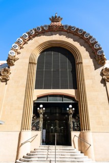 Mercat Central de Tarragona, central market in the sunshine in Tarragona, Spain, Europe