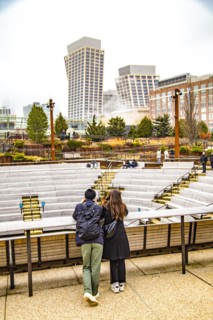 14th Street Park between Little Island and Pier 57, a picnic and music performance area on the