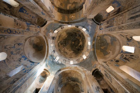 10th century Akdamar Armenian Church of the Holy Cross, Interior, Akdamar Island, Turkey, Asia