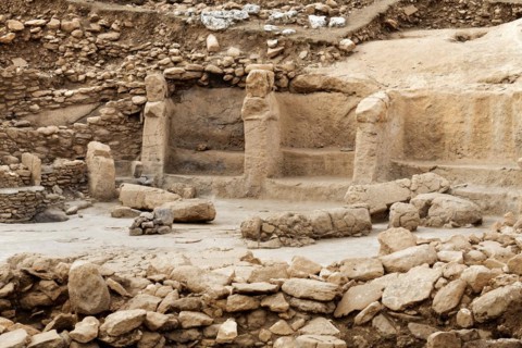 Neolithic archaeological site of Karahan Tepe, Circular stone structure with T Shape pillars,