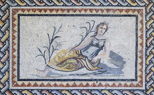 Euphrates river Gods mosaic, Zeugma mosaic Museum, Gaziantep, Turkey, Asia