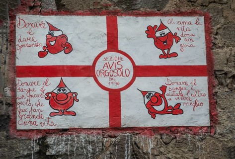 Murals in Orgosolo, Nuoro province, Sardinia, Italy, South Europe, Europe