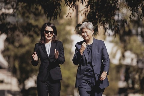 (L-R) Annalena Baerbock (Buendnis 90/Die Gruenen), Federal Foreign Minister, and Penny Wong,