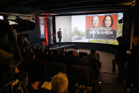 SPD Secretary General Kevin Kuehnert at the presentation of the European election campaign. Berlin,