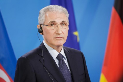 Annalena Baerbock (Alliance 90/The Greens) (not pictured), Federal Foreign Minister, and Mukhtar