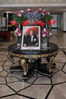 Portrait of Mustapha Kemal Ataturk founder of the Turkish Republic, Gaziantep, Turkey, Asia