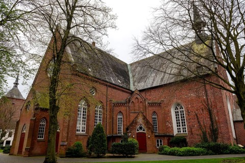 Protestant Reformed St George's Church in the small town of Weener, district of Leer, Rheiderland,