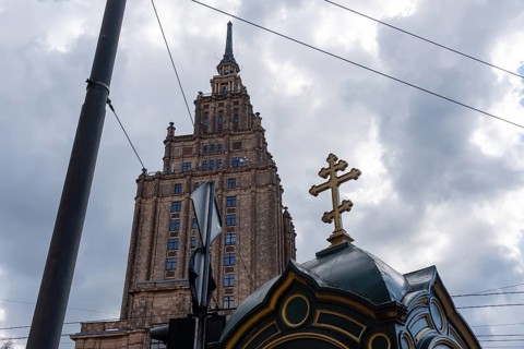 Academy of Sciences, also known as Stalin's Birthday Cake, built in the style of socialist