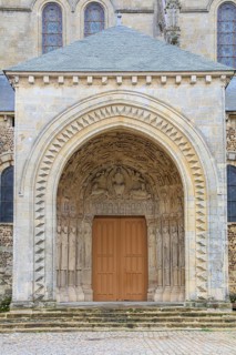 Porche Royal side portal, Romanesque-Gothic Saint-Julien du Mans Cathedral, Le Mans, Sarthe