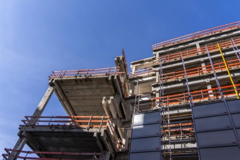Construction sites and scaffolding, Berlin, Germany, Europe