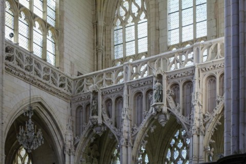Abbey church Benedictine monastery Abbaye de Saint-Riquier, Somme department, Hauts-de-France