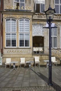 House of Stadtsparkasse Bremen at Bremer Markt in Bremen, Hanseatic City, State of Bremen, Germany,