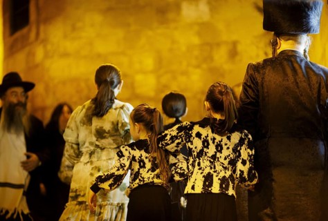 Jewish family in the Old City of Jerusalem, Jerusalem, 23.04.2024