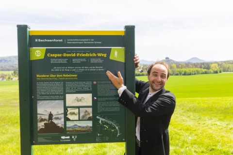 New Caspar David Friedrich Trail opened in Saxon Switzerland, Reinhardtsdorf-Schoena, Saxony,