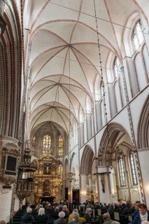 Interior view, St Peter's Church, Buxtehude, Altes Land, Lower Saxony, Germany, Europe